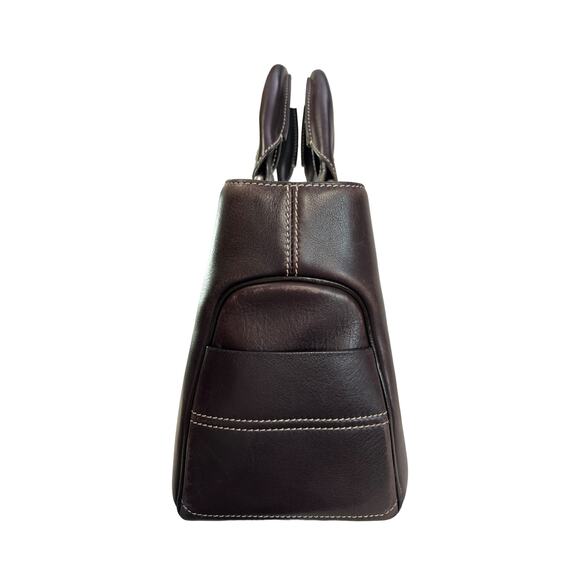 Celine CE00/33 Brown Leather Boogie Satchel Bag Made in Italy Top Handle Purse - Picture 9 of 15